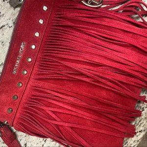 Michael Kors suede fringe Crossbody/shoulder purse